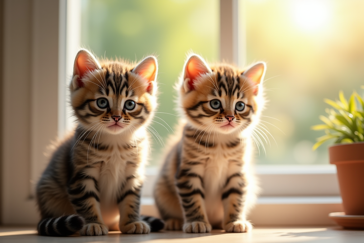 Deux chatons près d