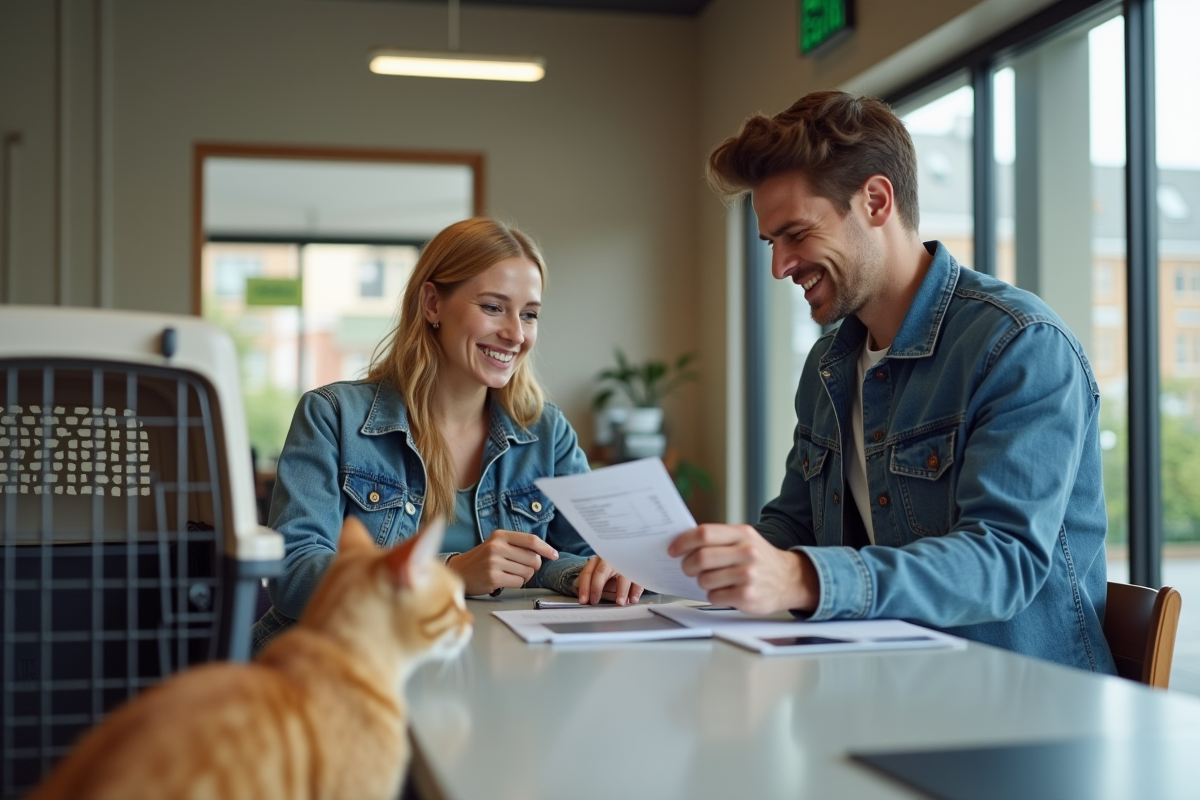 Jeune homme discutant avec le personnel à la reception d